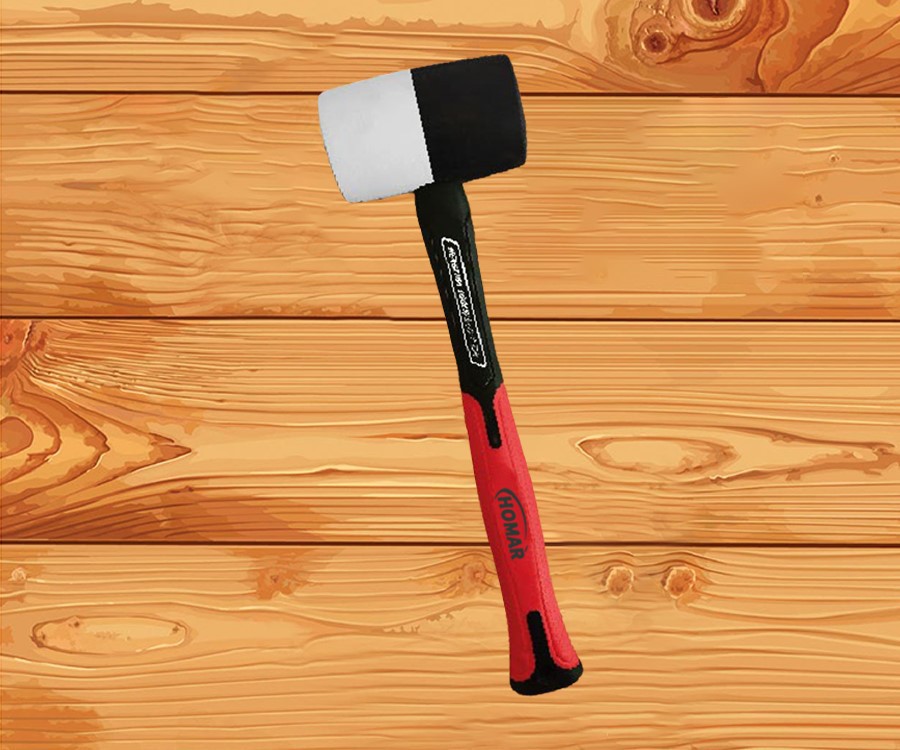 HM 021-59 WHITE AND BLACK RUBBER HAMMER