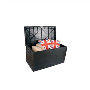 Rattan Style Outdoor Storage Box without Hinges 450l