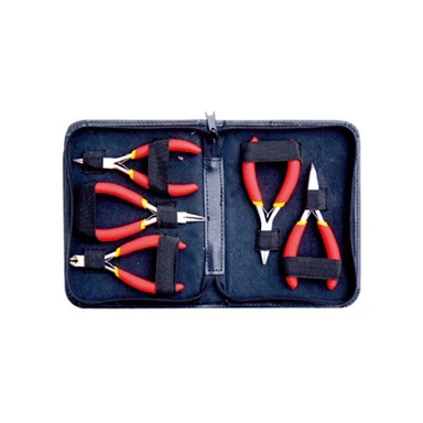 5 mini Pliers Set With Leather Bag